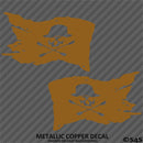 Kayak Flag Skull And Crossbones (PAIR) Vinyl Decal