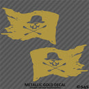 Kayak Flag Skull And Crossbones (PAIR) Vinyl Decal