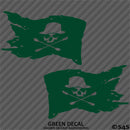 Kayak Flag Skull And Crossbones (PAIR) Vinyl Decal