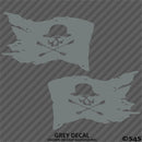 Kayak Flag Skull And Crossbones (PAIR) Vinyl Decal