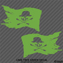 Kayak Flag Skull And Crossbones (PAIR) Vinyl Decal