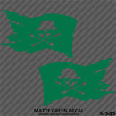 Kayak Flag Skull And Crossbones (PAIR) Vinyl Decal