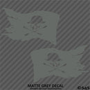 Kayak Flag Skull And Crossbones (PAIR) Vinyl Decal