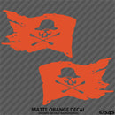 Kayak Flag Skull And Crossbones (PAIR) Vinyl Decal
