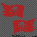 Kayak Flag Skull And Crossbones (PAIR) Vinyl Decal