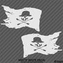Kayak Flag Skull And Crossbones (PAIR) Vinyl Decal