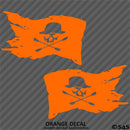 Kayak Flag Skull And Crossbones (PAIR) Vinyl Decal