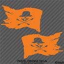 Kayak Flag Skull And Crossbones (PAIR) Vinyl Decal