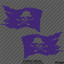 Kayak Flag Skull And Crossbones (PAIR) Vinyl Decal