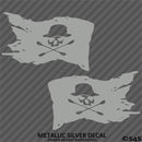 Kayak Flag Skull And Crossbones (PAIR) Vinyl Decal