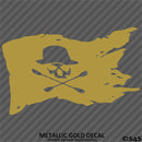 Kayak Flag Skull And Crossbones Vinyl Decal