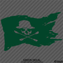 Kayak Flag Skull And Crossbones Vinyl Decal
