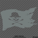 Kayak Flag Skull And Crossbones Vinyl Decal