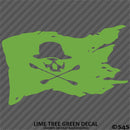 Kayak Flag Skull And Crossbones Vinyl Decal