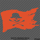 Kayak Flag Skull And Crossbones Vinyl Decal