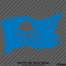 Kayak Flag Skull And Crossbones Vinyl Decal