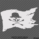 Kayak Flag Skull And Crossbones Vinyl Decal