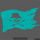 Kayak Flag Skull And Crossbones Vinyl Decal