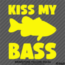 Kiss My Bass Funny Fishing Hunting Vinyl Decal