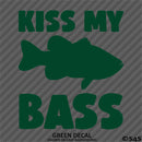 Kiss My Bass Funny Fishing Hunting Vinyl Decal