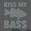 Kiss My Bass Funny Fishing Hunting Vinyl Decal