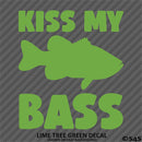 Kiss My Bass Funny Fishing Hunting Vinyl Decal