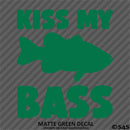 Kiss My Bass Funny Fishing Hunting Vinyl Decal