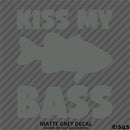 Kiss My Bass Funny Fishing Hunting Vinyl Decal