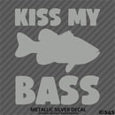Kiss My Bass Funny Fishing Hunting Vinyl Decal