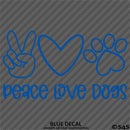 Peace, Love, Dogs Cute Pet Puppy Vinyl Decal