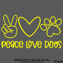 Peace, Love, Dogs Cute Pet Puppy Vinyl Decal