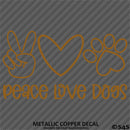 Peace, Love, Dogs Cute Pet Puppy Vinyl Decal