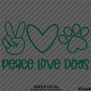 Peace, Love, Dogs Cute Pet Puppy Vinyl Decal