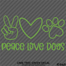 Peace, Love, Dogs Cute Pet Puppy Vinyl Decal
