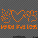Peace, Love, Dogs Cute Pet Puppy Vinyl Decal