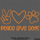Peace, Love, Dogs Cute Pet Puppy Vinyl Decal