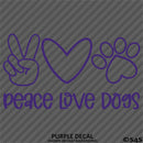 Peace, Love, Dogs Cute Pet Puppy Vinyl Decal