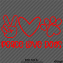 Peace, Love, Dogs Cute Pet Puppy Vinyl Decal