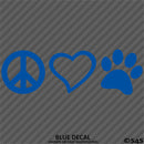 Peace Love Pet Paw Cute Pet Vinyl Decal