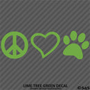 Peace Love Pet Paw Cute Pet Vinyl Decal