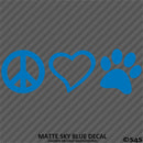 Peace Love Pet Paw Cute Pet Vinyl Decal