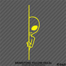 Peeking Alien Funny Area 51 Outer Space Vinyl Decal