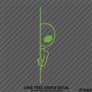Peeking Alien Funny Area 51 Outer Space Vinyl Decal