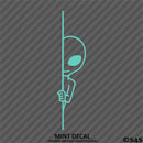 Peeking Alien Funny Area 51 Outer Space Vinyl Decal