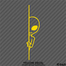 Peeking Alien Funny Area 51 Outer Space Vinyl Decal