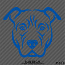 Pitbull Face Silhouette Puppy Dog Pet Vinyl Decal