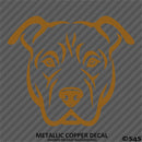 Pitbull Face Silhouette Puppy Dog Pet Vinyl Decal