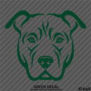 Pitbull Face Silhouette Puppy Dog Pet Vinyl Decal