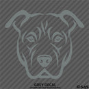 Pitbull Face Silhouette Puppy Dog Pet Vinyl Decal