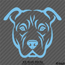 Pitbull Face Silhouette Puppy Dog Pet Vinyl Decal